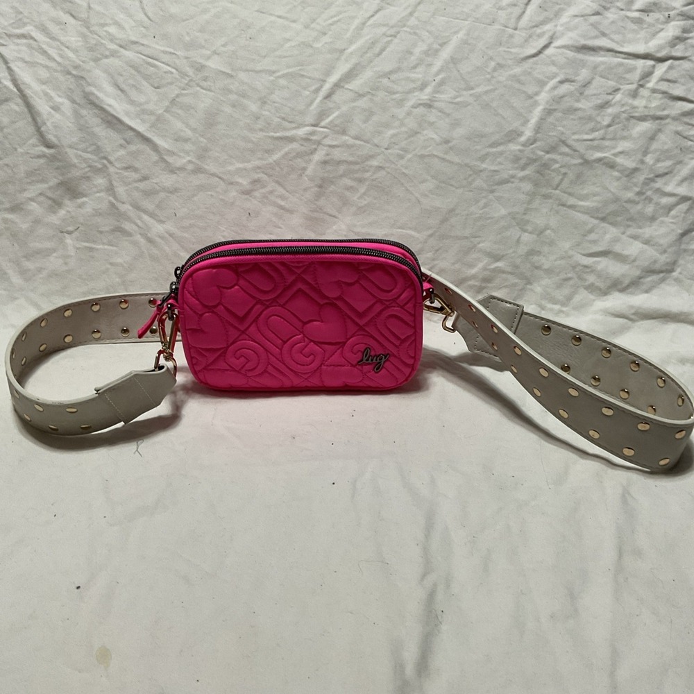 Lug Coupe LE Magenta Pink Convertible Crossbody Belt Bag Leather Strap